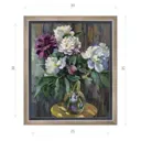 Картина в раме Декор депо "Ксения Черномор. Пионы в саду" 35x30 см