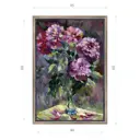 Картина в раме Декор депо "Ксения Черномор. Пионы вечером" 65x45 см