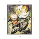 Картина в раме Декор депо "Ксения Черномор. Пиво и рыба" 115x95 см