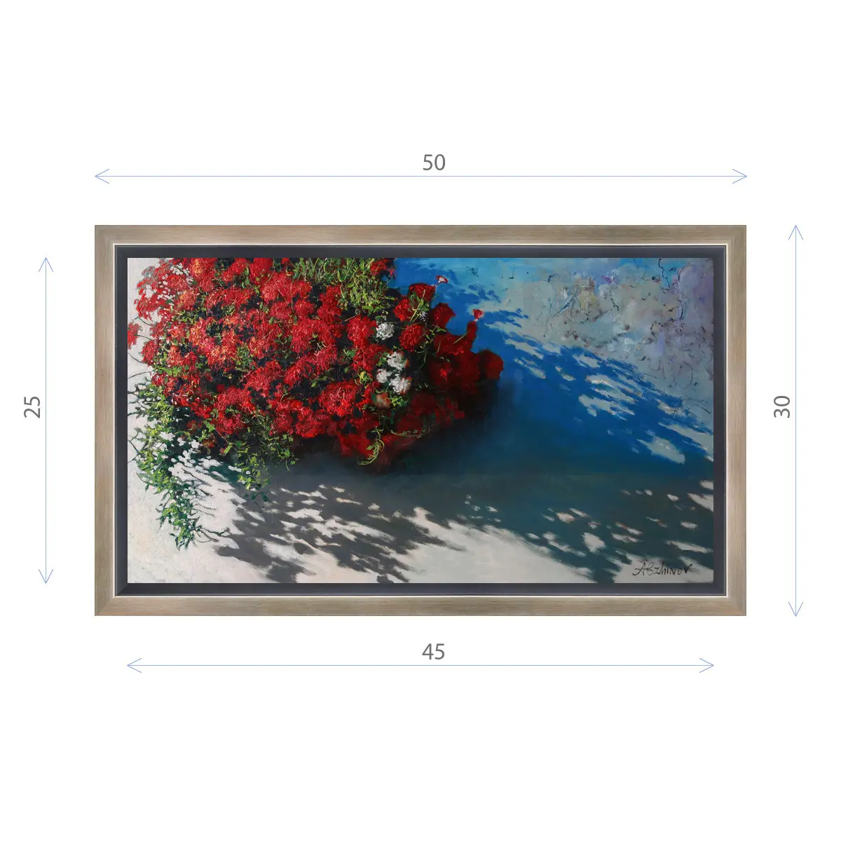 Картина в раме Декор депо "Эдуард Абжинов. Лето красного цвета" 30x50 см