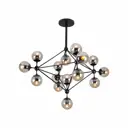 Люстра потолочная LUSSOLE LSP-8165 Hartwell 15 ламп 32 м² цвет черный