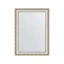 Зеркало в багетной раме Evoform золотые бусы на серебре 60 мм 55x75 см BY 0797