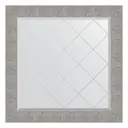 Зеркало с гравировкой в багетной раме Evoform чеканка серебряная 90 мм 86x86 см BY 4324
