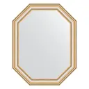 Зеркало в багетной раме Evoform золотые бусы на серебре 60 мм 56x71 см BY 7050