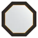 Зеркало в багетной раме Evoform черное дерево с золотом 71 мм 68x68 см BY 7403