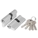 Цилиндровый механизм (AZ202/80) AZ2002Knob80 (30+10+40) CP хром