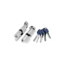 Цилиндровый механизм (Z402/100) Z4002Knob100(40+10+50) с вертушкой CP хром