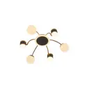 Люстра потолочная светодиодная Arte Perfetto Luce LED 3327.402-6-700/H230/LED116W Bk/G 12 м² нейтральный белый свет цвет черный/золото