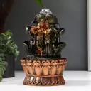 Фонтан настольный Simaland Кришна и Радха у фонтана 22.5x15x15 см с подсветкой и шариком