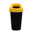 Ведро для мусора Plafor Sort bin чёрный бак с желтой крышкой 90 л
