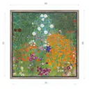 Картина Густава Климта "Цветочный сад" матовый холст в раме 60x60 см