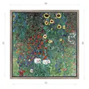 Картина Густава Климта "Куст подсолнухов" матовый холст в раме 60x60 см