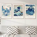 Набор постеров 28 картин Иллюстрации в японском стиле Живопись. Репродукция 70x50 см 3 шт, в тубусе без рамы