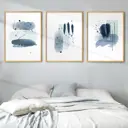 Набор постеров 28 картин "Абстракция в голубых тонах" 40x30 см 3 шт, в тубусе без рамы