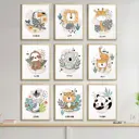 Набор постеров 28 картин "Животные" 30x21 см 9 шт, в тубусе без рамы