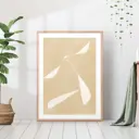 Постер 28 картин "Абстрактные фигуры на бежевом" 50x40 см в тубусе без рамы