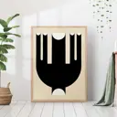 Постер 28 картин "Абстрактная черная ваза" 50x40 см в тубусе без рамы