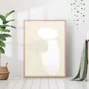 Постер 28 картин "Абстрактные круги белый и бежевый" 50x40 см в тубусе без рамы