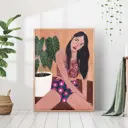 Постер 28 картин "Бруно Манкузо портрет девушки" 50x40 см в тубусе без рамы