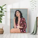 Постер 28 картин "Бруно Манкузо девушка с сигаретой" 50x40 см в тубусе без рамы