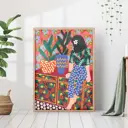 Постер 28 картин "Яркая девушка рисунок" 50x40 см в тубусе без рамы