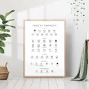 Постер 28 картин "Инструкция по уходу за одеждой" 70x50 см в тубусе без рамы