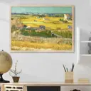 Постер 28 картин "Репродукция Железная дорога возле поля Ван Гог" 70x50 см в тубусе без рамы