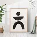 Постер 28 картин "Абстракция минимализм черные фигуры" 50x40 см в тубусе без рамы