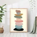 Постер 28 картин "Яркие пятна абстракция" 50x40 см в тубусе без рамы