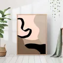 Постер 28 картин "Абстракция бежевые линии и полосы" 50x40 см в тубусе без рамы