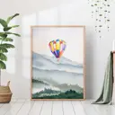 Постер 28 картин "Воздушный шар рисунок" 50x40 см в тубусе без рамы