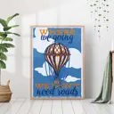 Постер 28 картин "Воздушный шар рисунок ретро" 70x50 см в тубусе без рамы