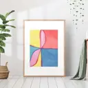 Постер 28 картин "Разноцветная абстракция в современном стиле" 50x40 см в тубусе без рамы