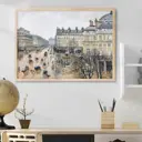 Постер 28 картин "Площадь французского театра Писсарро репродукция" 50x40 см в тубусе без рамы