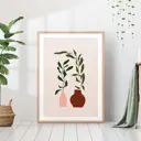 Постер 28 картин "Абстракция растения в вазах минимализм" 50x40 см в тубусе без рамы