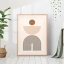 Постер 28 картин "Современная абстракция круг и дуги" 50x40 см в тубусе без рамы