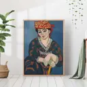 Постер 28 картин "Матисс Красный головной убор репродукция" 70x50 см в тубусе без рамы