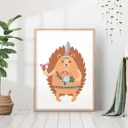 Постер 28 картин "Ежик бохо" 50x40 см в тубусе без рамы