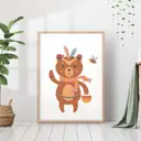 Постер 28 картин "Медведь бохо" 50x40 см в тубусе без рамы