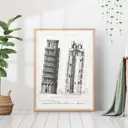 Постер 28 картин "Пизанская башня" 70x50 см в тубусе без рамы