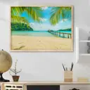 Постер 28 картин "Пляж и пальмы" 70x50 см в тубусе без рамы