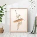 Постер 28 картин "Балерина силуэт" 50x40 см в тубусе без рамы