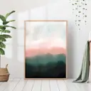 Постер 28 картин "Абстракция пейзаж лес" 70x50 см в тубусе без рамы