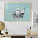 Постер 28 картин "Корабль иллюстраця" 70x50 см в тубусе без рамы