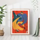 Постер 28 картин "София Линд девушка на красном" 50x40 см в тубусе без рамы