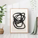 Постер 28 картин "Абстракция рисунок от руки репродукция" 70x50 см в тубусе без рамы