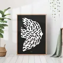 Постер 28 картин "Белая рыбка на черном репродукция" 70x50 см в тубусе без рамы