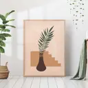 Постер 28 картин "Пальмовый лист в вазе рисунок" 50x40 см в тубусе без рамы