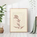 Постер 28 картин "Абстракция цветы у окна" 70x50 см в тубусе без рамы