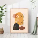 Постер 28 картин "Вазы с растениями в стиле бохо" 70x50 см в тубусе без рамы